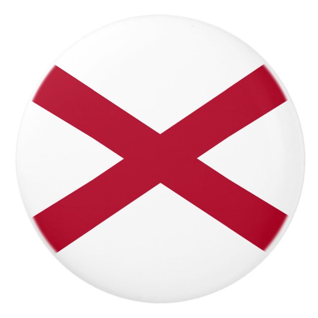 Pomo De Cerámica Bandera del estado de Alabama (Anverso)