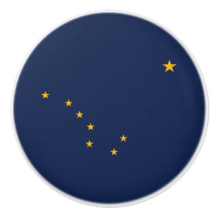 Pomo De Cerámica Bandera del estado de Alaska