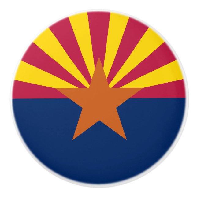 Pomo De Cerámica Bandera del estado de Arizona (Anverso)