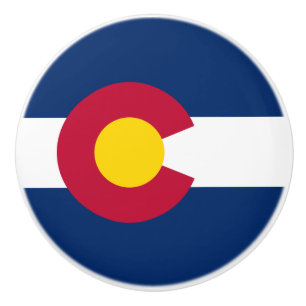 Pomo De Cerámica Bandera del estado de Colorado