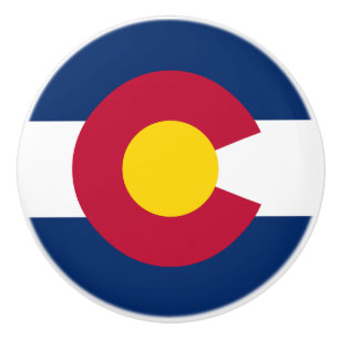 Pomo De Cerámica Bandera del estado de Colorado