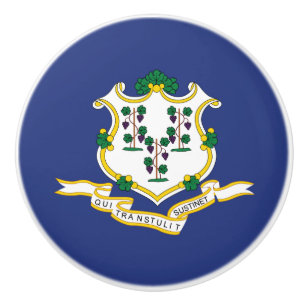 Pomo De Cerámica Bandera del estado de Connecticut