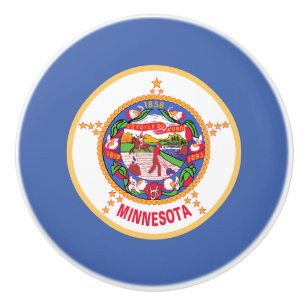 Pomo De Cerámica Bandera del estado de Minnesota