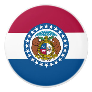 Pomo De Cerámica Bandera del estado de Missouri
