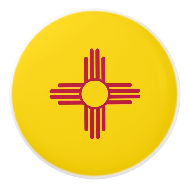 Pomo De Cerámica Bandera del estado de Nuevo México (Anverso)