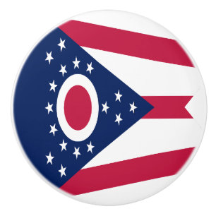 Pomo De Cerámica Bandera del estado de Ohio