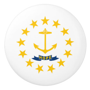 Pomo De Cerámica Bandera del estado de Rhode Island