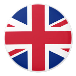 Pomo De Cerámica Bandera del Knob británico de cerámica