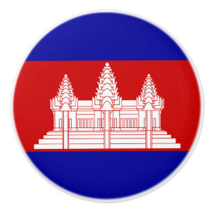 Pomo De Cerámica Bandera del Knob de Cerámica de Camboya