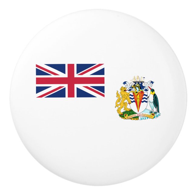 Pomo De Cerámica Bandera del Territorio Antártico Británico (Anverso)