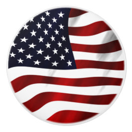 Pomo De Cerámica Bandera estadounidense