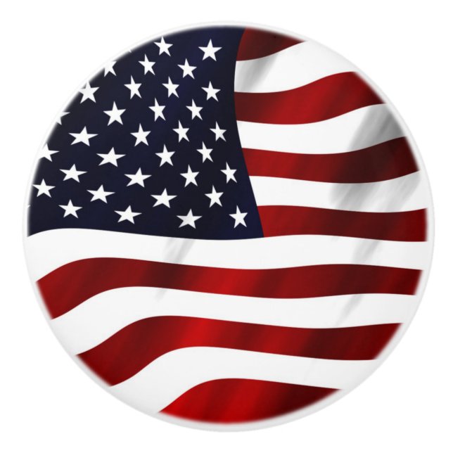Pomo De Cerámica Bandera estadounidense (Anverso)