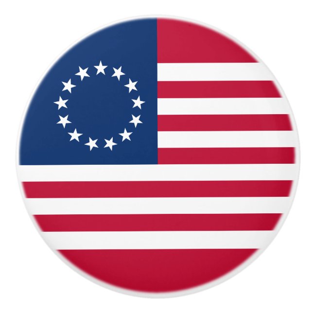 Pomo De Cerámica Bandera estadounidense de Betsy Ross (Anverso)