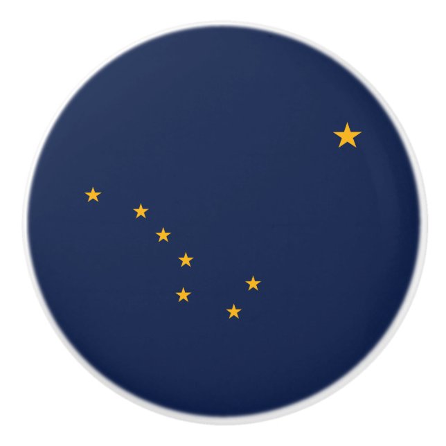 Pomo De Cerámica Bandera estatal de Alaska (Anverso)