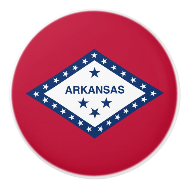 Pomo De Cerámica Bandera estatal de Arkansas (Anverso)