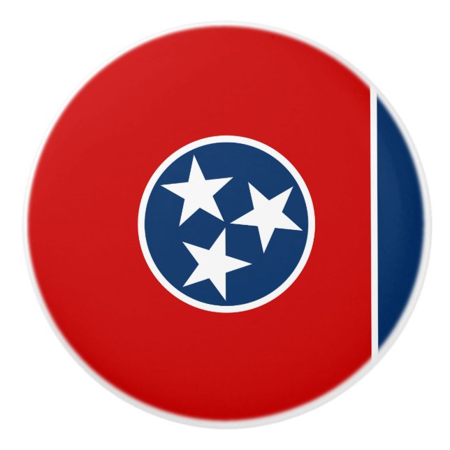 Pomo De Cerámica Bandera Estatal Tennessee (Anverso)