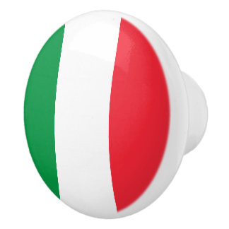 Pomo De Cerámica Bandera Italiana