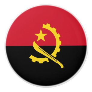 Pomo De Cerámica Bandera patriótica angoleña