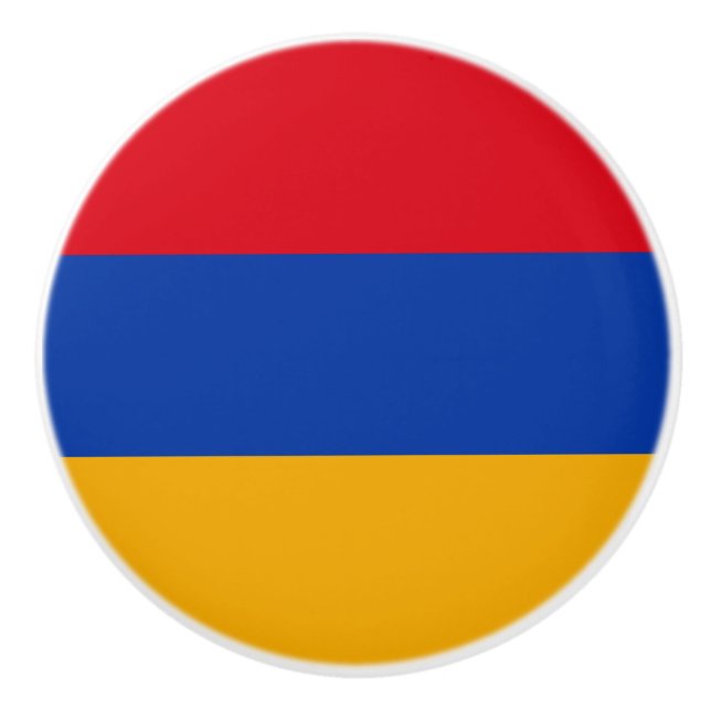 Pomo De Cerámica Bandera patriótica armenia (Anverso)