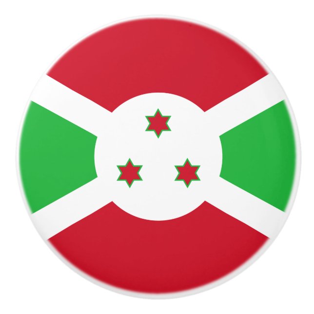 Pomo De Cerámica Bandera patriótica burundesa (Anverso)