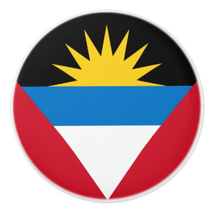 Pomo De Cerámica Bandera Patriótica de Antigua y Barbuda