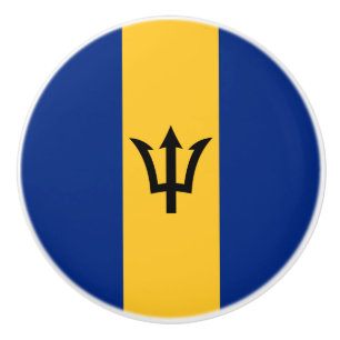 Pomo De Cerámica Bandera patriótica de Barbados