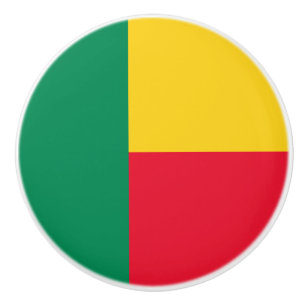 Pomo De Cerámica Bandera patriótica de Benín