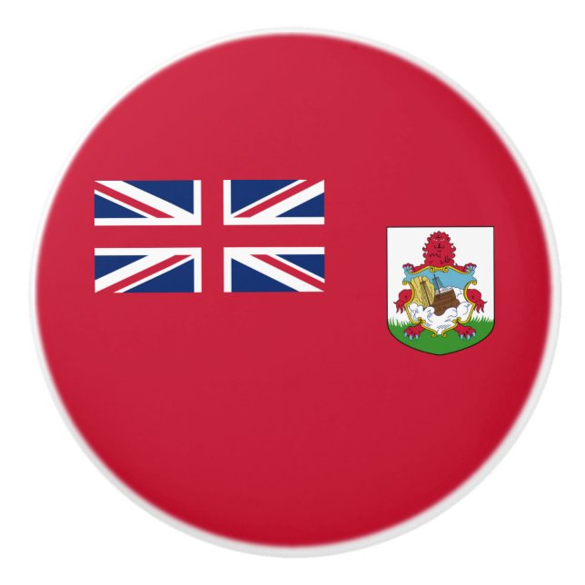 Pomo De Cerámica Bandera patriótica de Bermudas (Anverso)