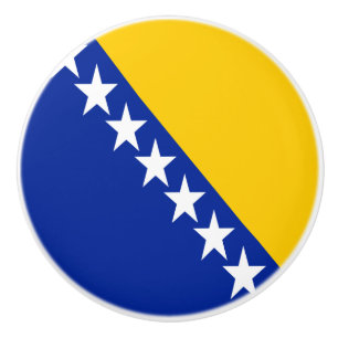 Pomo De Cerámica Bandera patriótica de Bosnia y Herzegovina