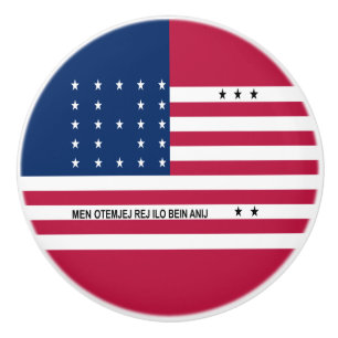 Pomo De Cerámica Bandera patriótica del atolón Bikini