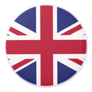 Pomo De Cerámica Bandera Patriótica del Reino Unido