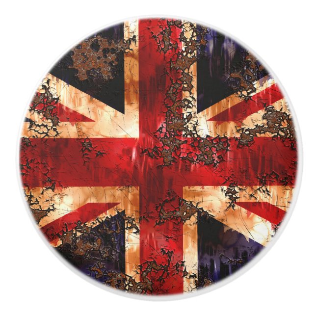 Pomo De Cerámica Bandera Patriótica del Reino Unido (Anverso)