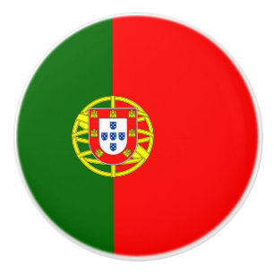 Pomo De Cerámica Bandera portuguesa