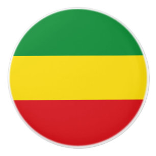 Pomo De Cerámica Bandera Rastafari Rasta Etíope