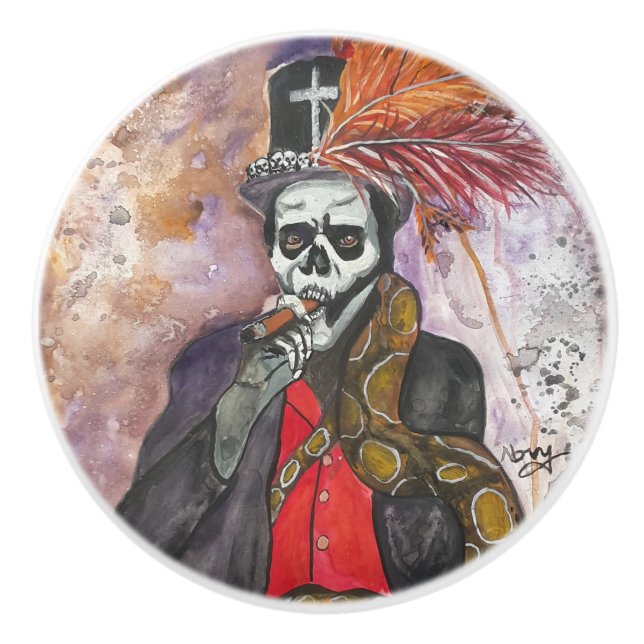 Pomo De Cerámica Baron Samedi Ceramic Knob (Anverso)