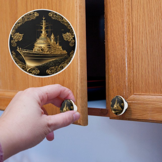 Pomo De Cerámica Batalla de oro y negro (Subido por el creador)