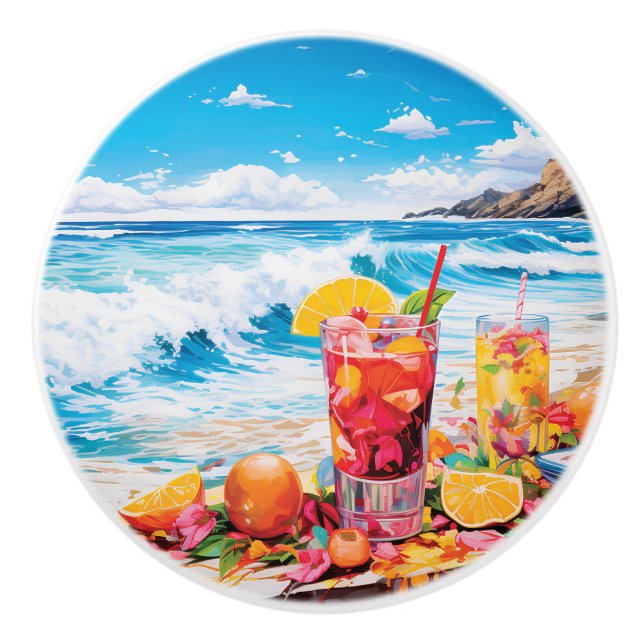 Pomo De Cerámica Beach Bliss (Anverso)