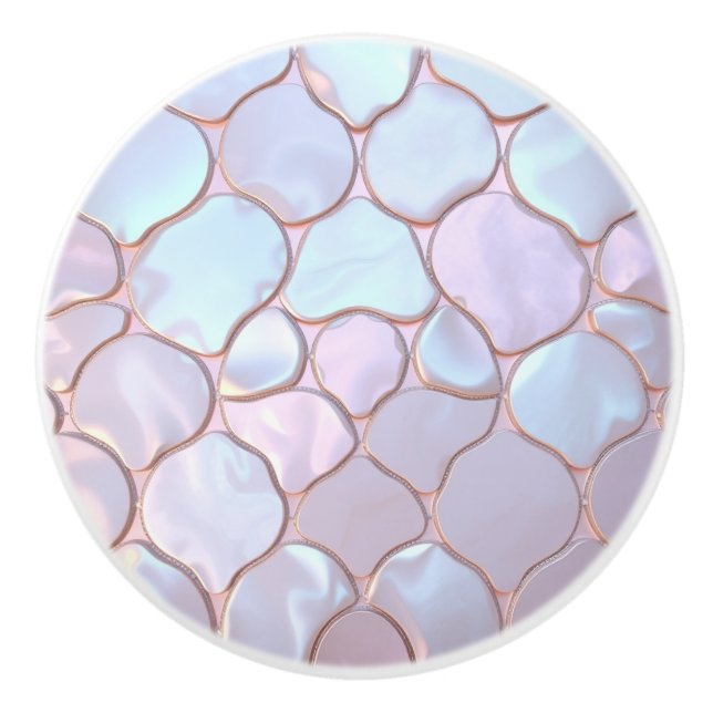 Pomo De Cerámica Beautiful feminine mother of pearl inspired (Anverso)