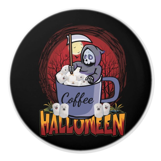 Pomo De Cerámica Beba Café Y Da Miedo (Anverso)
