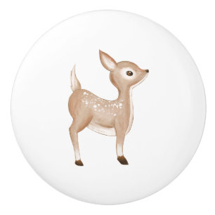 Pomo De Cerámica Bebé Adorable Querido Bebé Fawn Nursera