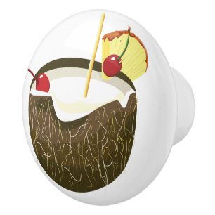 Pomo De Cerámica Beber de coco Tirana Tirana Tirana Tapa