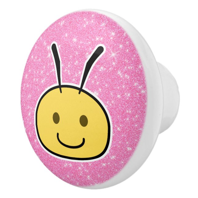 Pomo De Cerámica Bee Purpurina (Derecha)