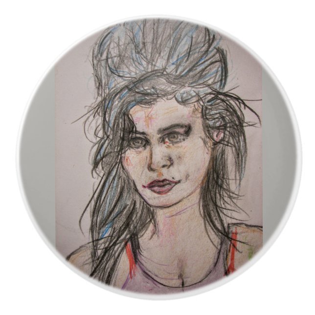 Pomo De Cerámica Beehive Chica Walking (Anverso)