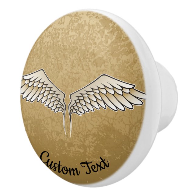 Pomo De Cerámica Beige Wings Ceramic Knob (Derecha)