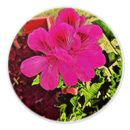 Pomo De Cerámica Being happy is your choice blooming flower