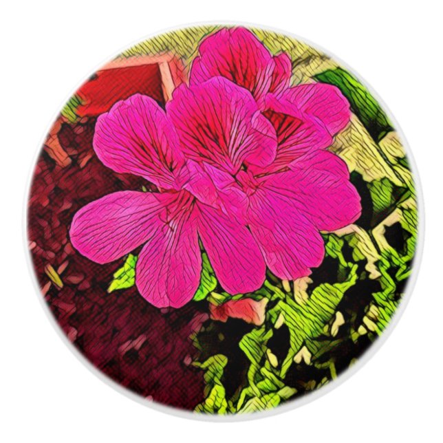 Pomo De Cerámica Being happy is your choice blooming flower (Anverso)