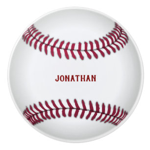 Pomo De Cerámica Béisbol monogramado