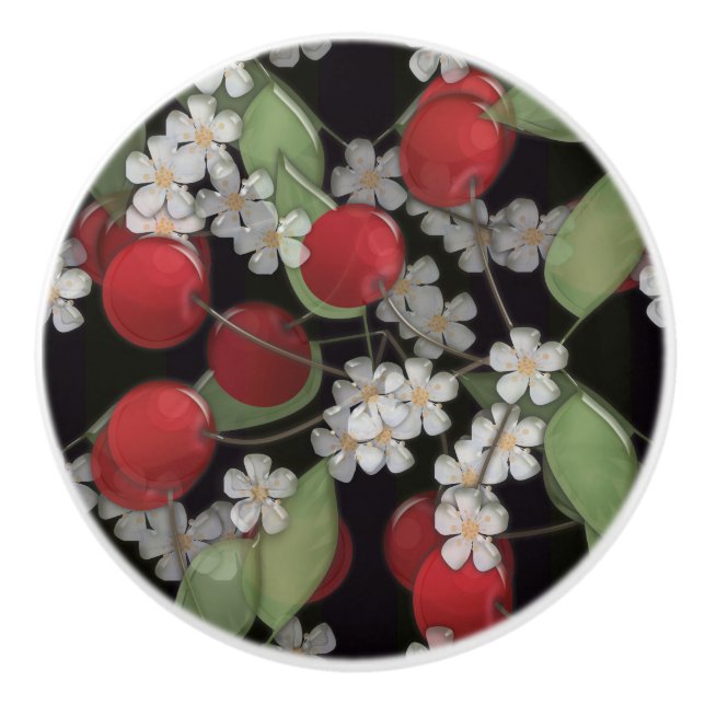 Pomo De Cerámica Bellas rojas (Anverso)