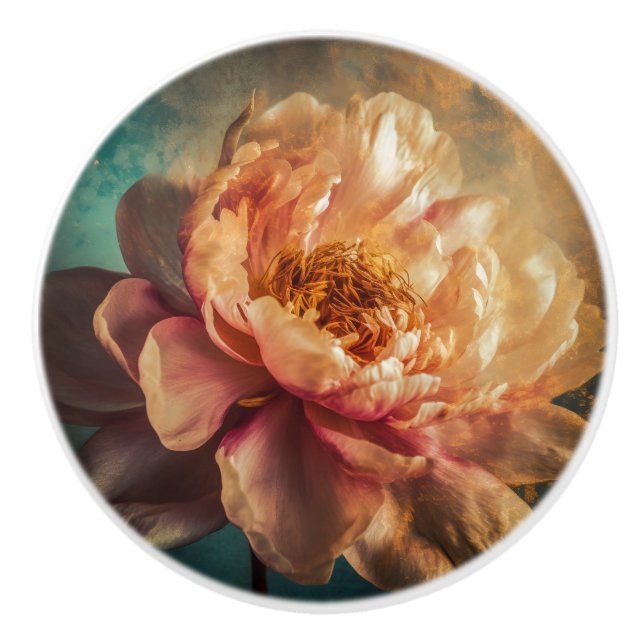 Pomo De Cerámica Belleza Peach (Anverso)