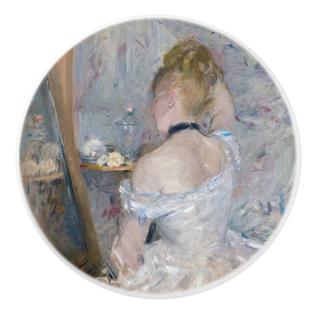 Pomo De Cerámica Berthe Morisot - Mujer en su retrete (Anverso)